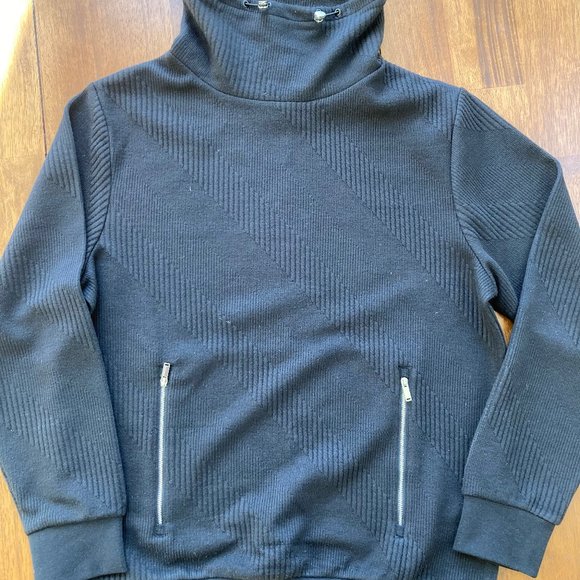 Karl Lagerfeld Black, Size Large Mens Cowl Neck Hoodie/Sweater